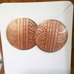 SITI Designer Signed Vintage Cloisonne Earrings